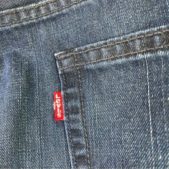 Levi's Jeans Men's 36X31 Blue 505 Straight Mid-Rise Dark Denim Pockets - Picture 6 of 13